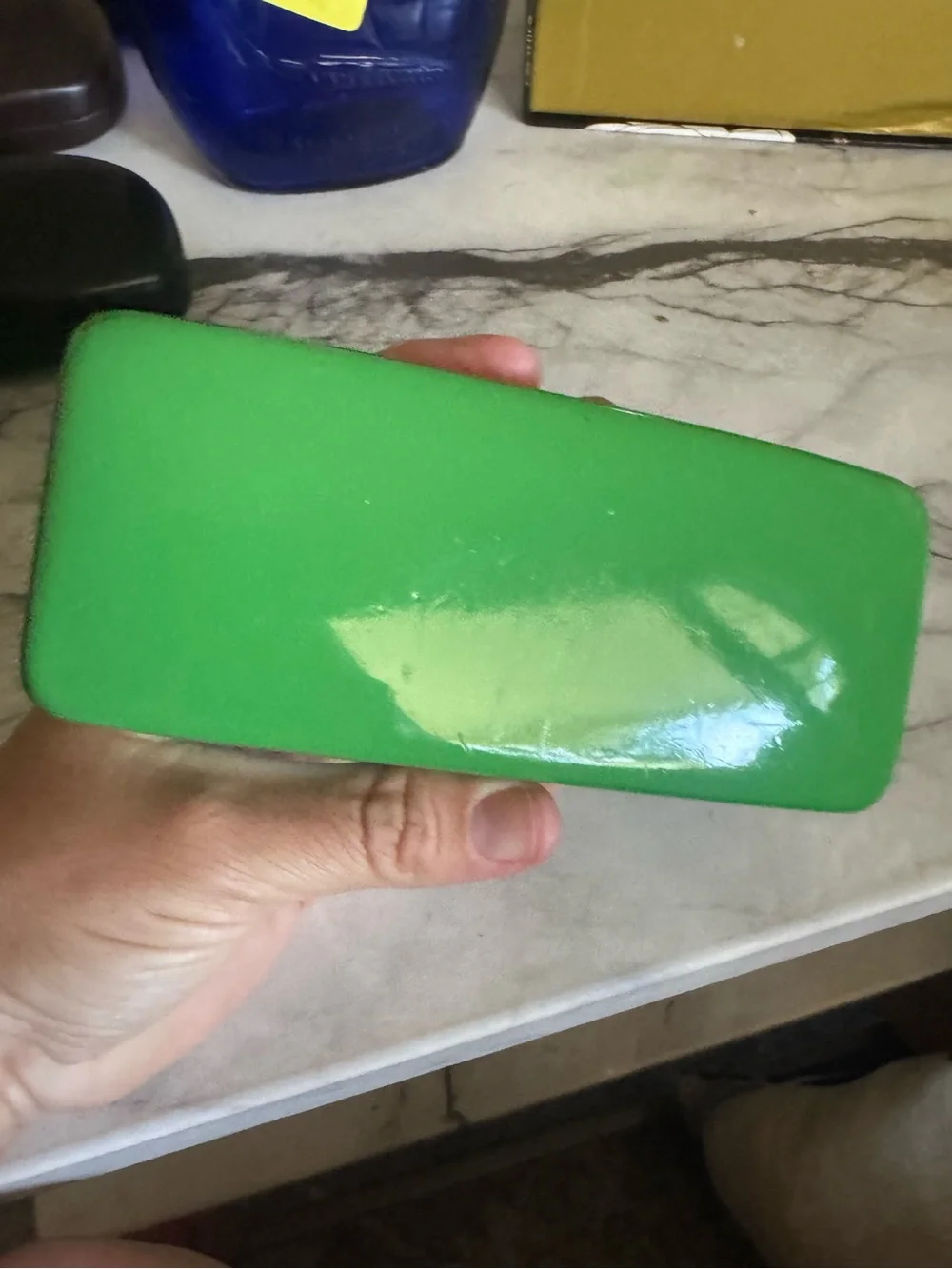 Kate Spade Turquoise & Green Hard Eyeglass Case with Gold Logo